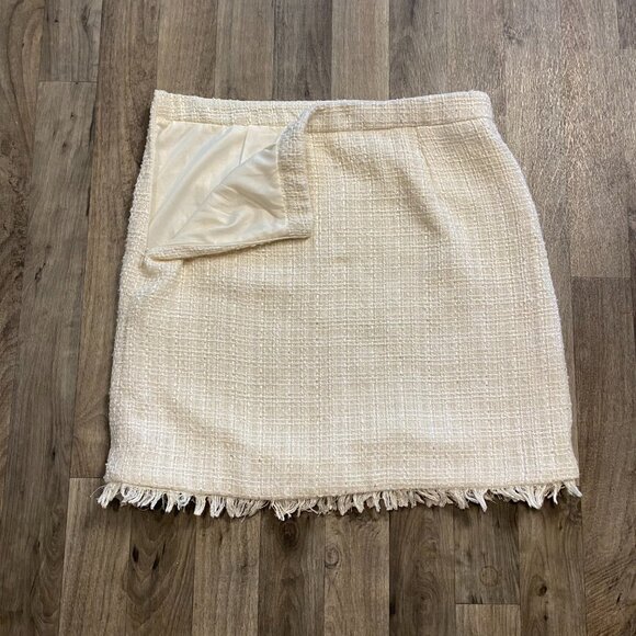 Fresh Twist White Tweed Skirt Size XL - Picture 4 of 7
